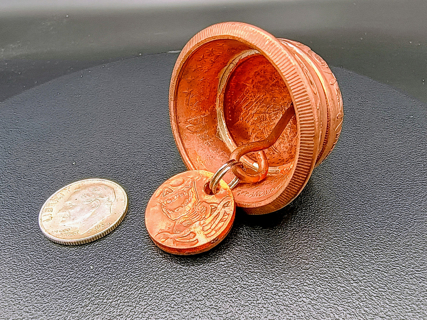 Solid Copper, Memento Mori, Biker Bell { Gremlin Bell }