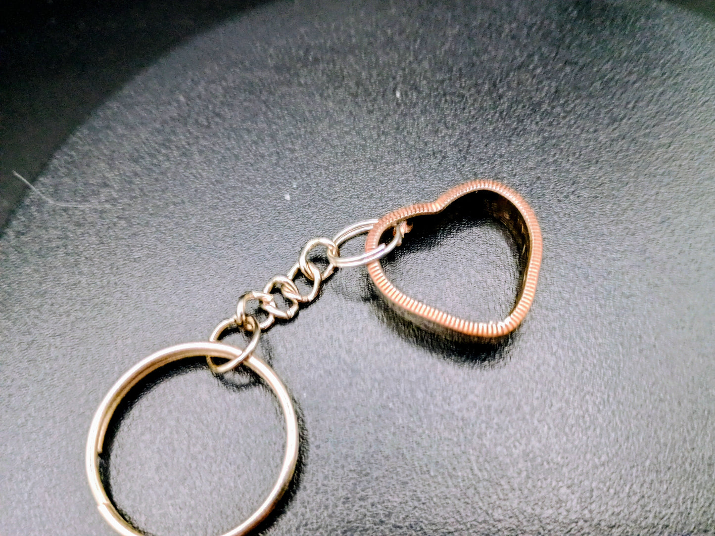 Quarter Heart Keychain