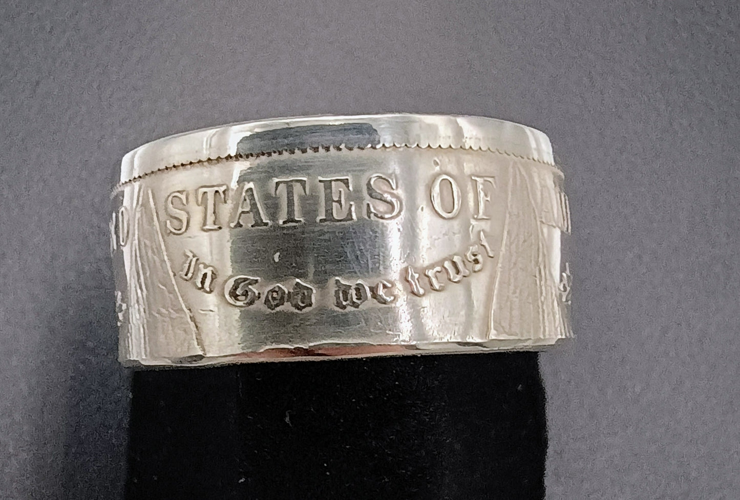 1884 Morgan Silver Dollar Ring , size 13.25