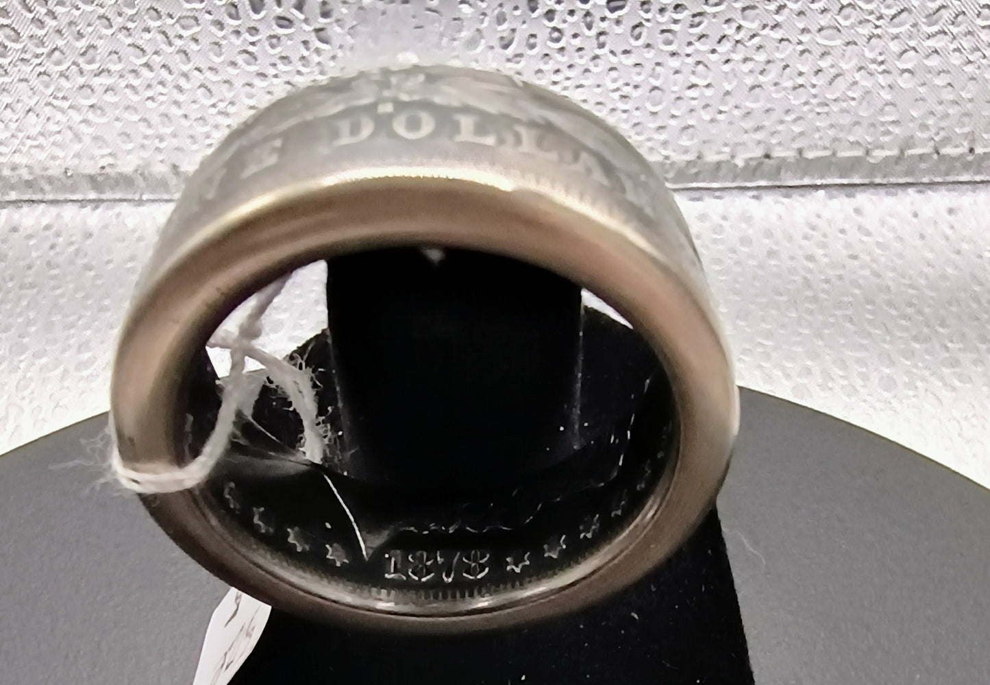 1878 S, Antiqued Morgan silver Dollar ring Size 12.5