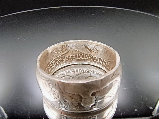 1946 Polished Walking Liberty Half Dollar Ring size 9.75