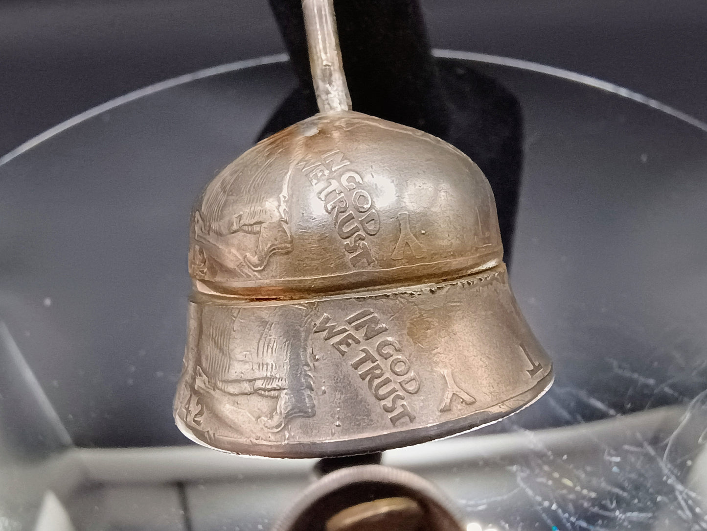 Double 1942 Walking Liberty Half Dollar Biker Bell 90% silver