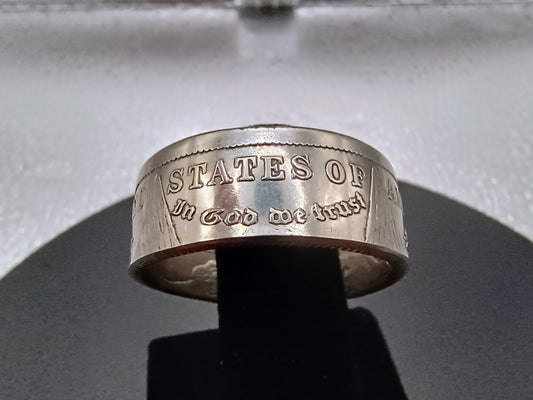 1921 Morgan Silver Dollar Ring 90% silver, Size 13.25
