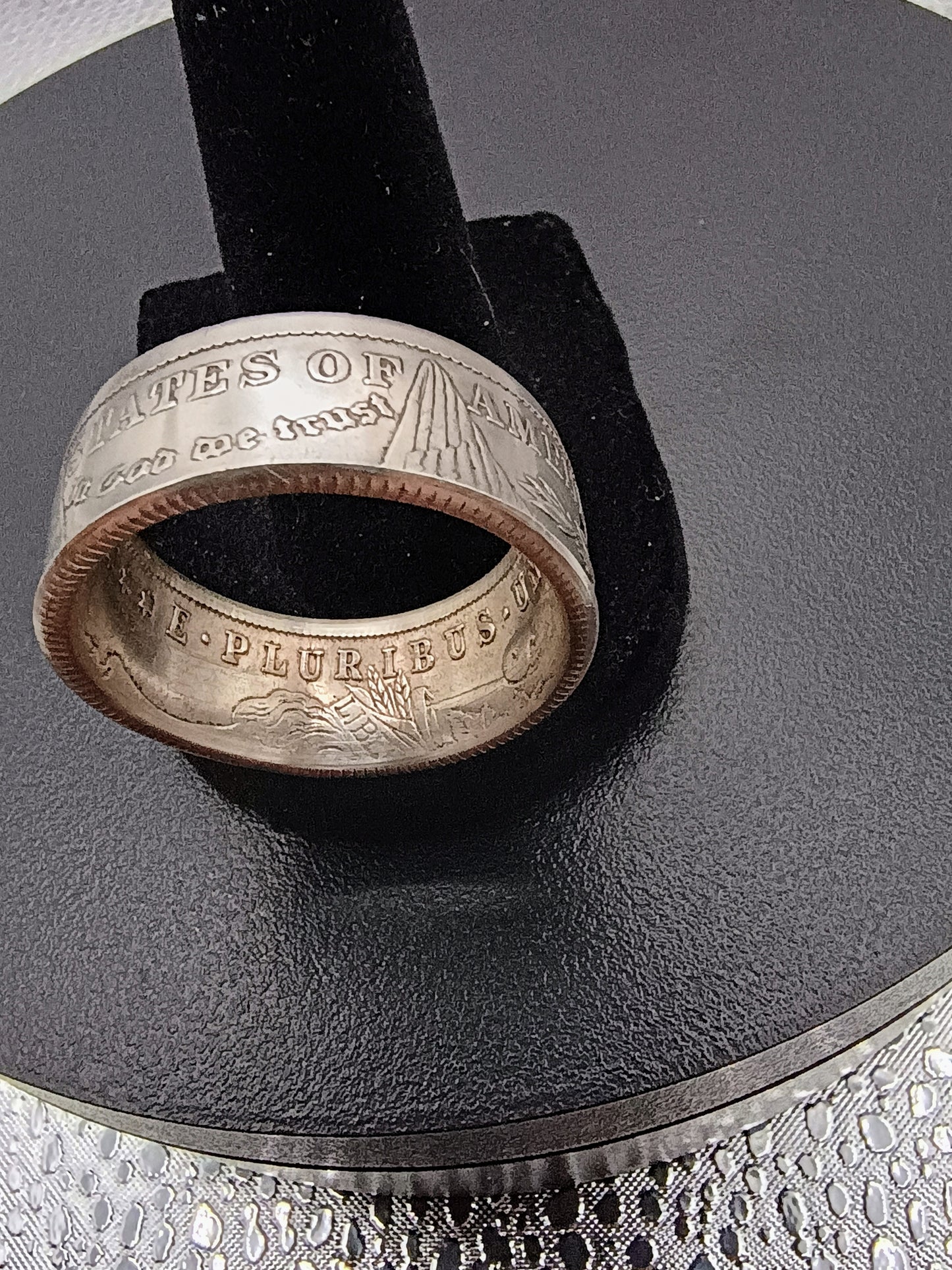 1921 Morgan Silver Dollar Ring 90% silver, Size 13.25