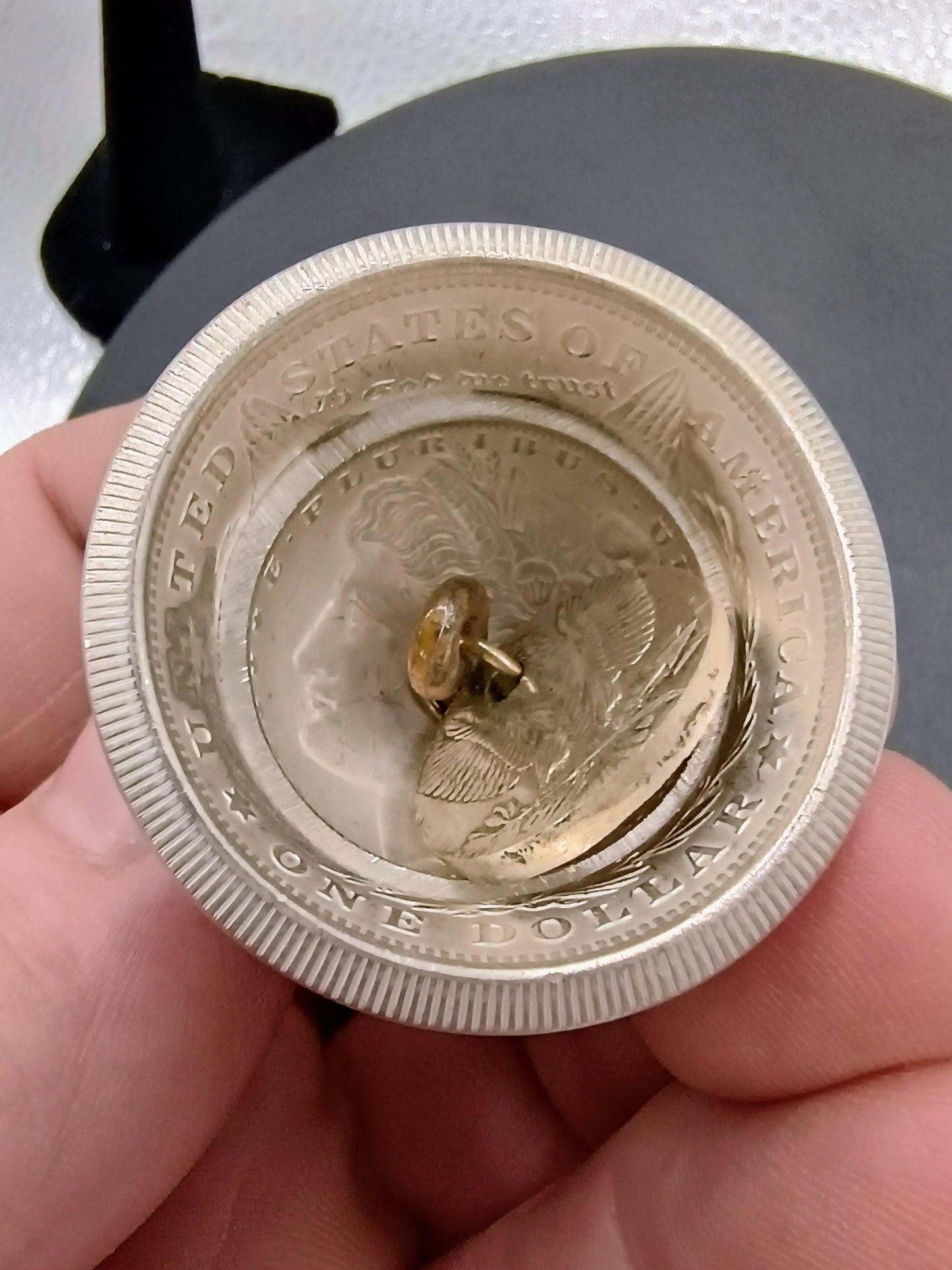 1921 Morgan Silver Dollar Biker Bell