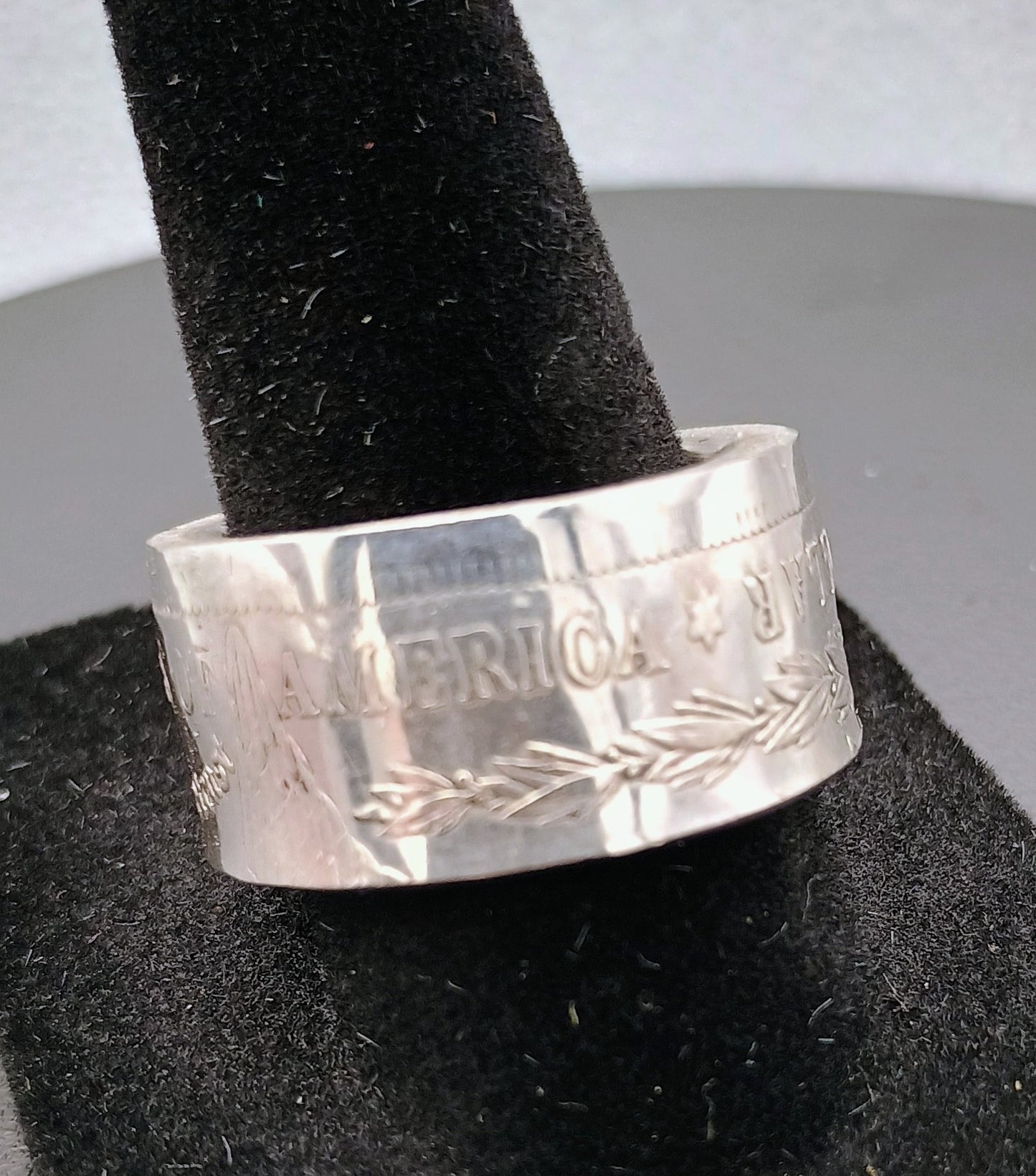 1883 Morgan Silver Dollar Ring Size 7.5