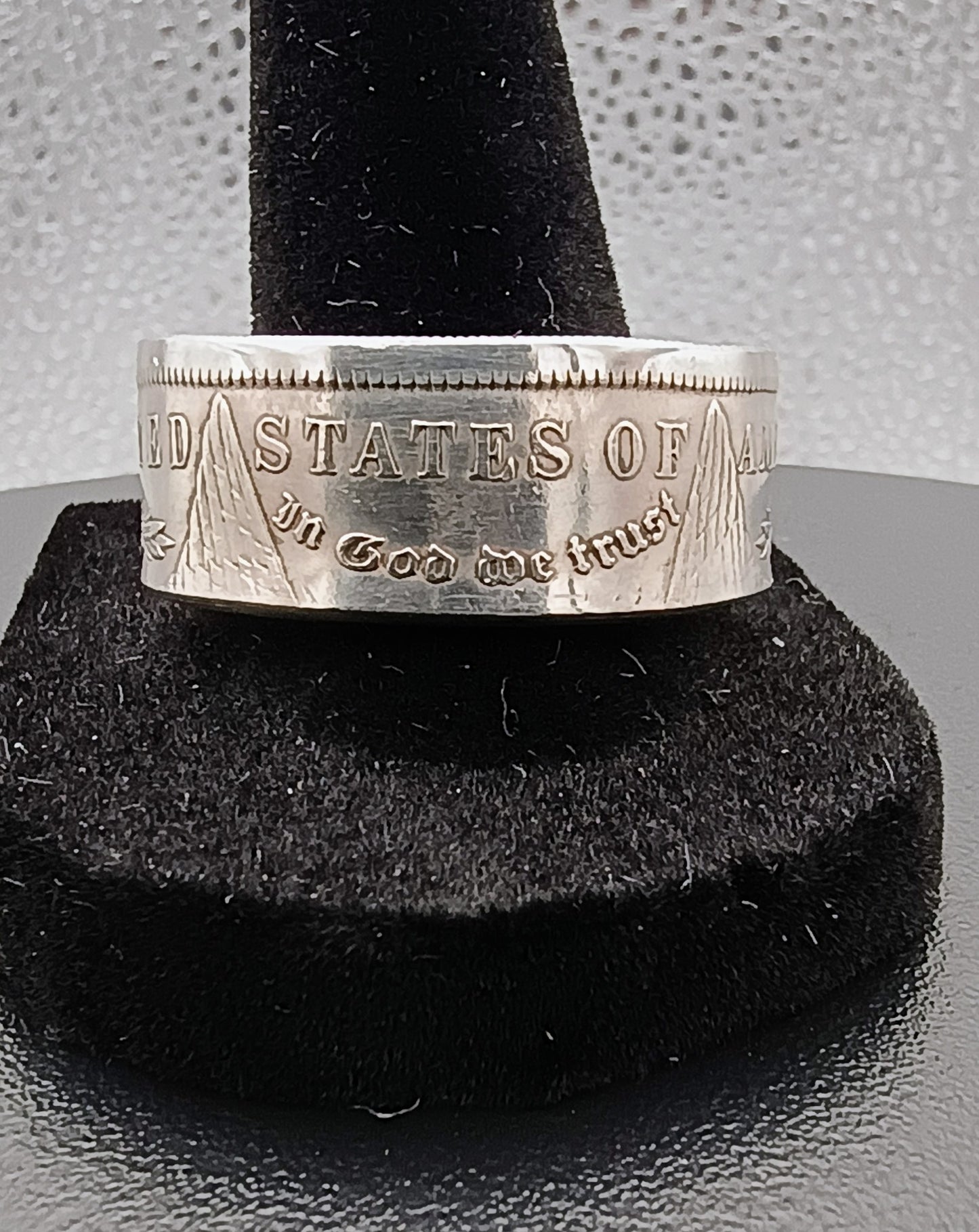 1891 Polished Morgan Silver Dollar Ring Size 12.25