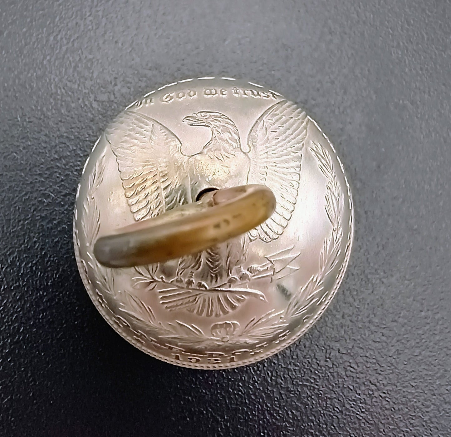 1921 Morgan Silver Dollar Biker Bell