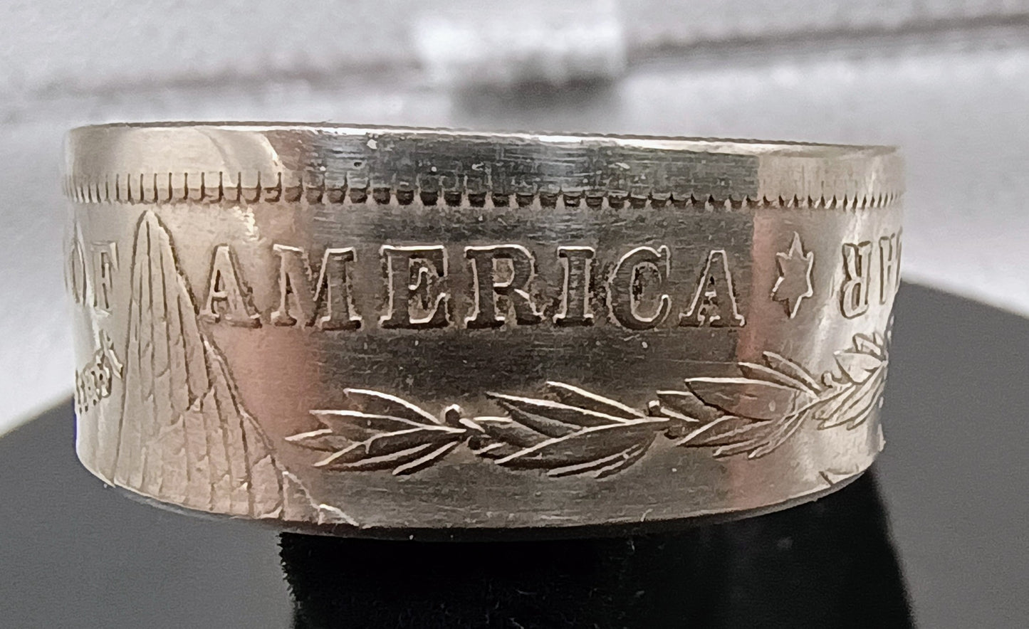 1884 Morgan Silver Dollar Ring , size 13.25