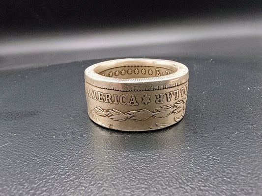 1921 Polished Morgan Silver Dollar Ring size 10