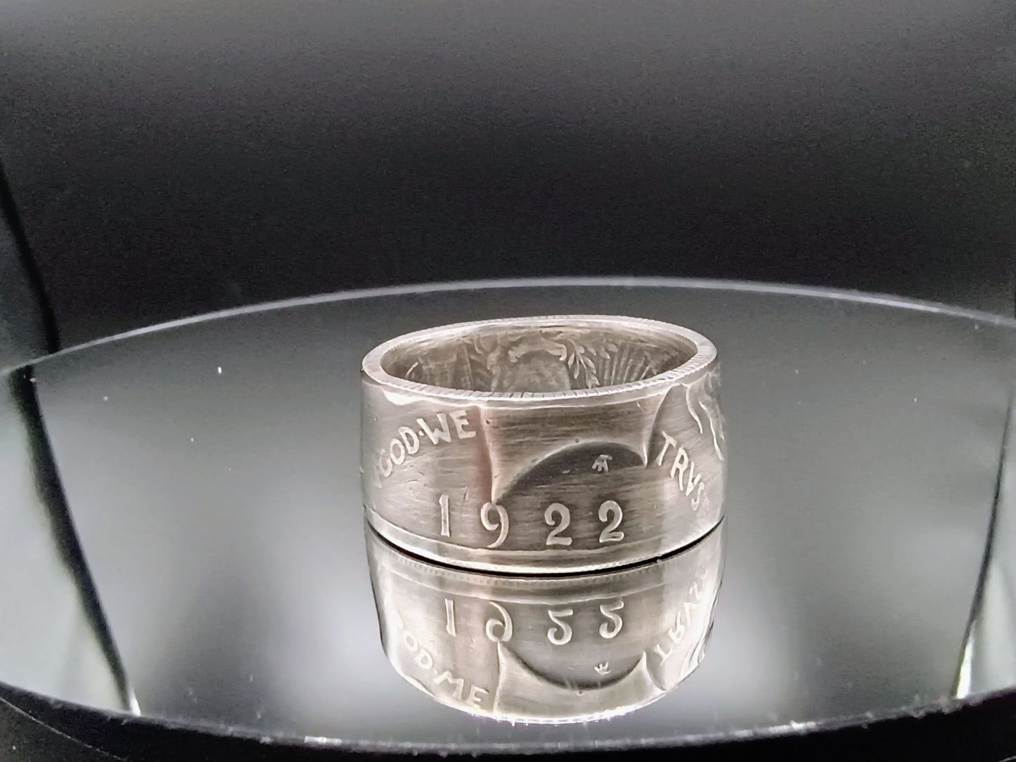 1922 Peace Dollar ,Antiqued Ring size [tight] 12.5