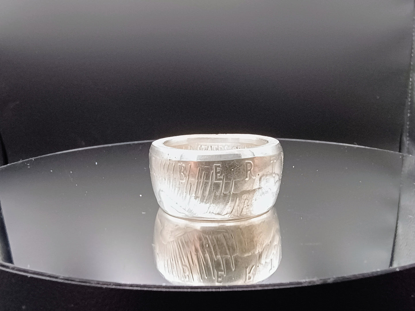 1923 Polished Peace Dollar Ring size 10