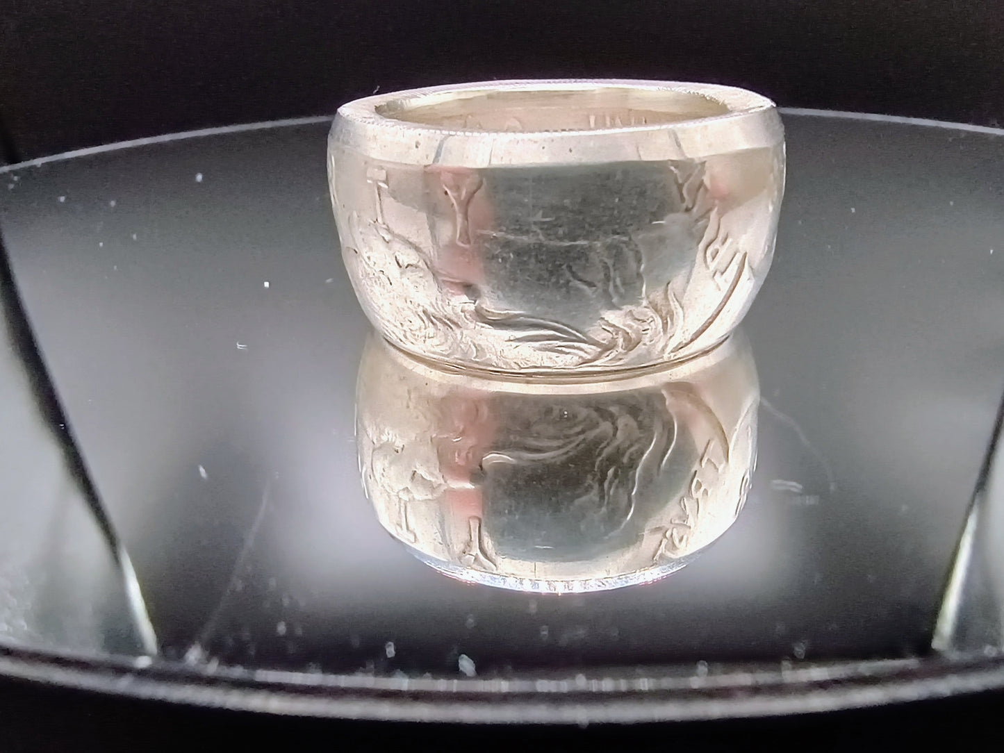 1923 Polished Peace Dollar Ring size 10