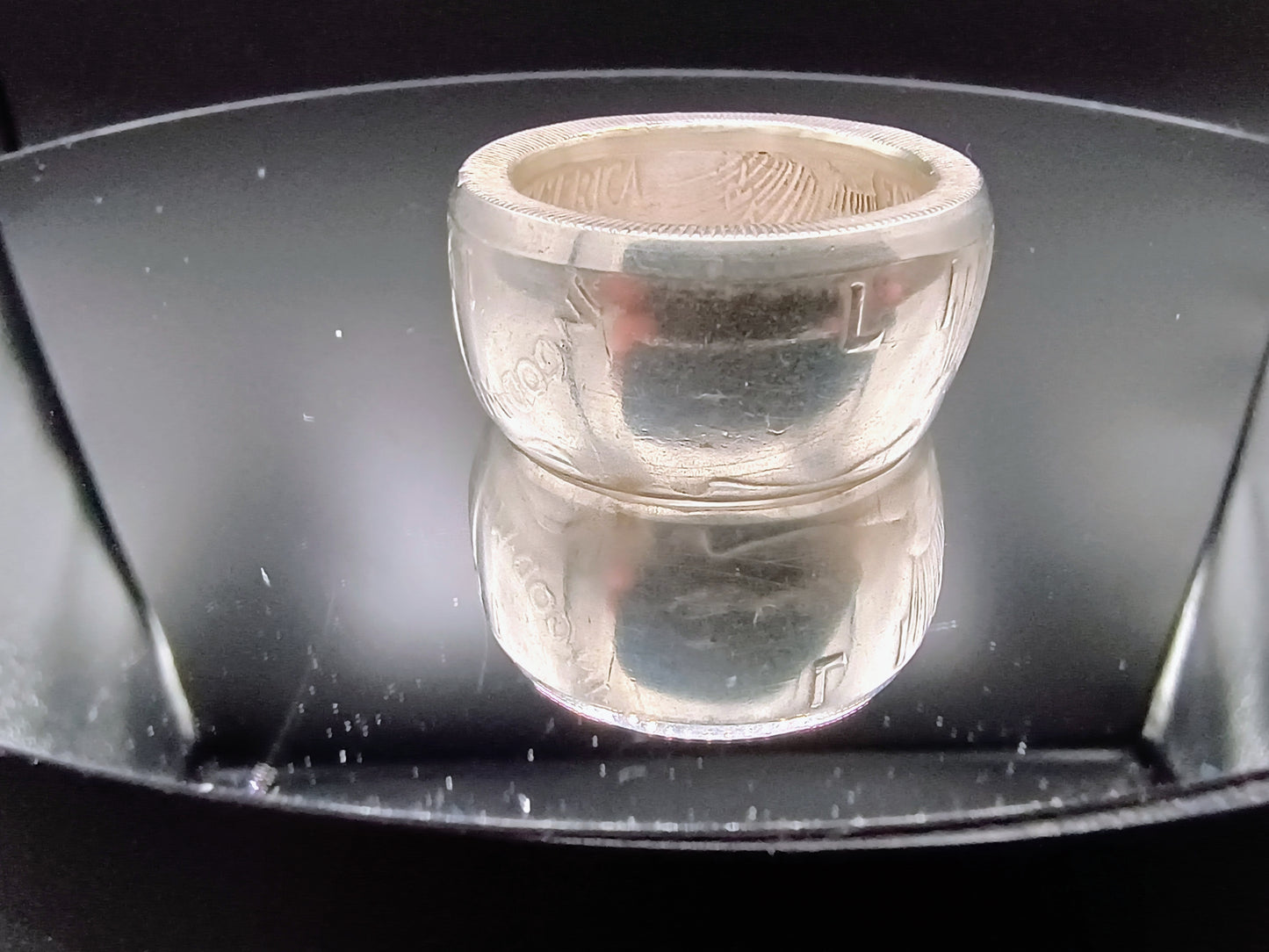 1923 Polished Peace Dollar Ring size 10