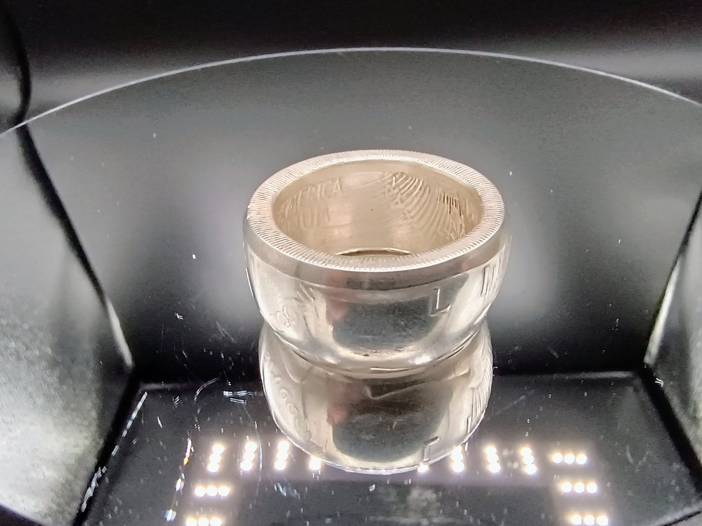 1923 Polished Peace Dollar Ring size 10