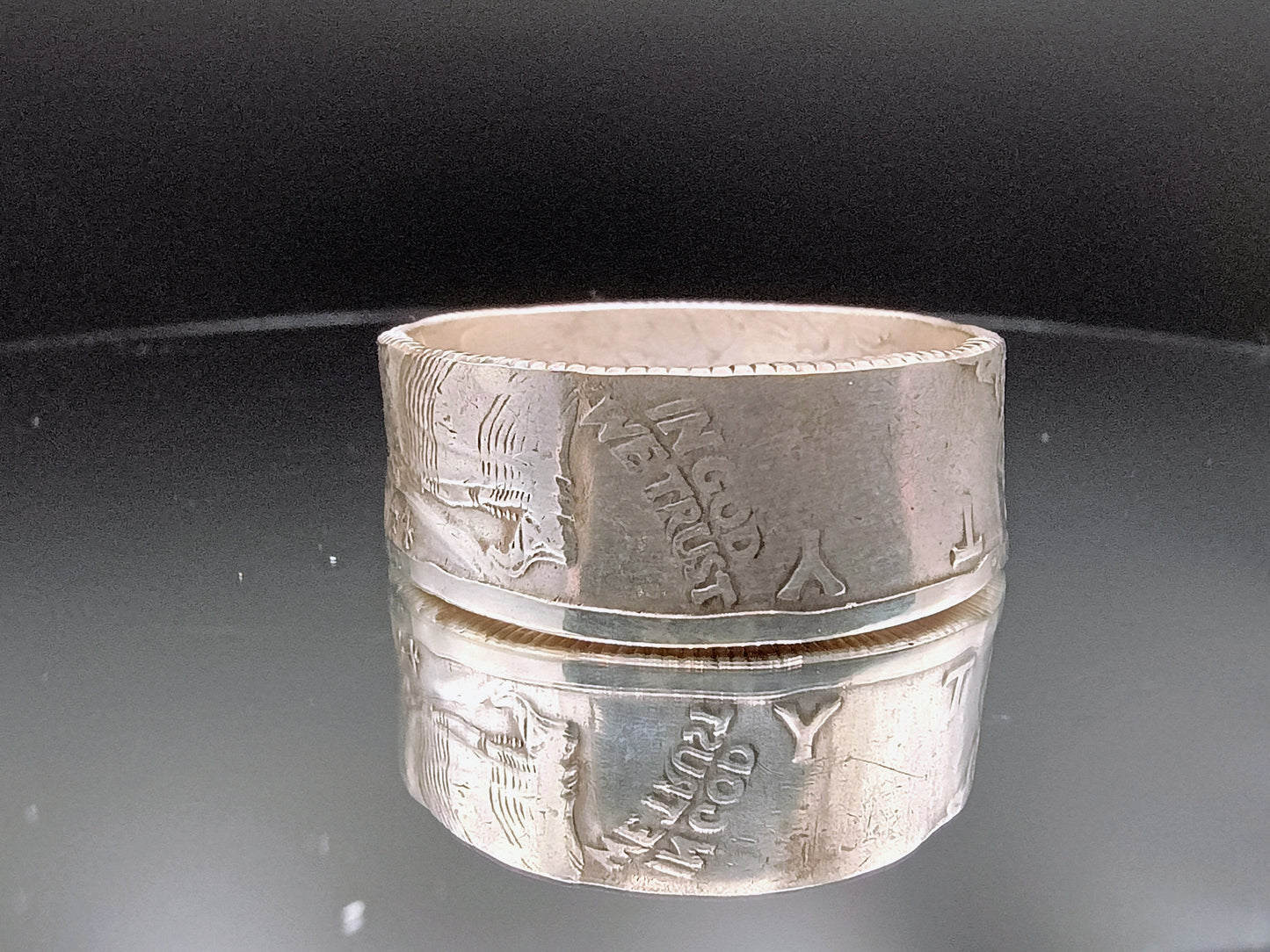 1944 [Rough] Walking Liberty Half Dollar  Polished Ring size 11.75