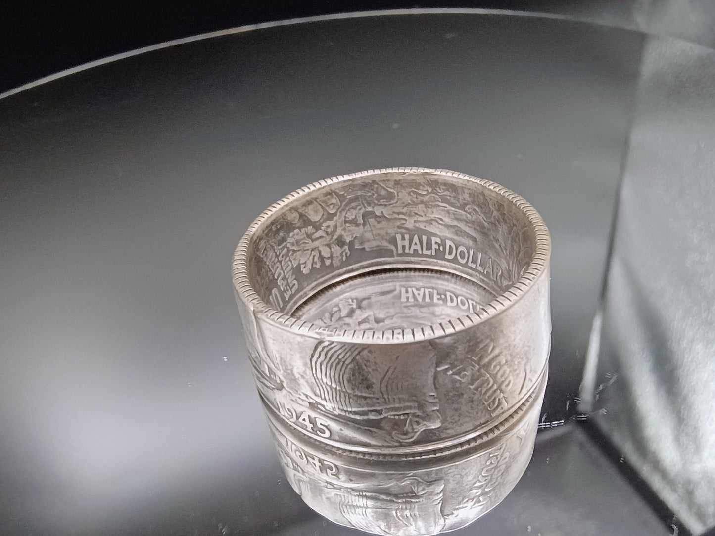 1945 Walking Liberty Half Dollar , Lightly Antiqued , size 9.25