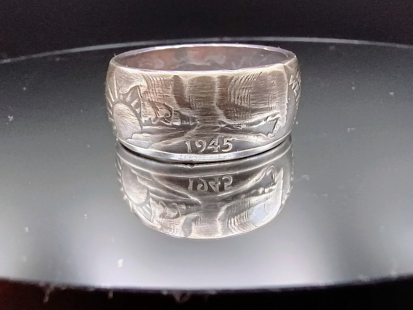 1945 Walking Liberty Half Dollar , Antiqued , size 9