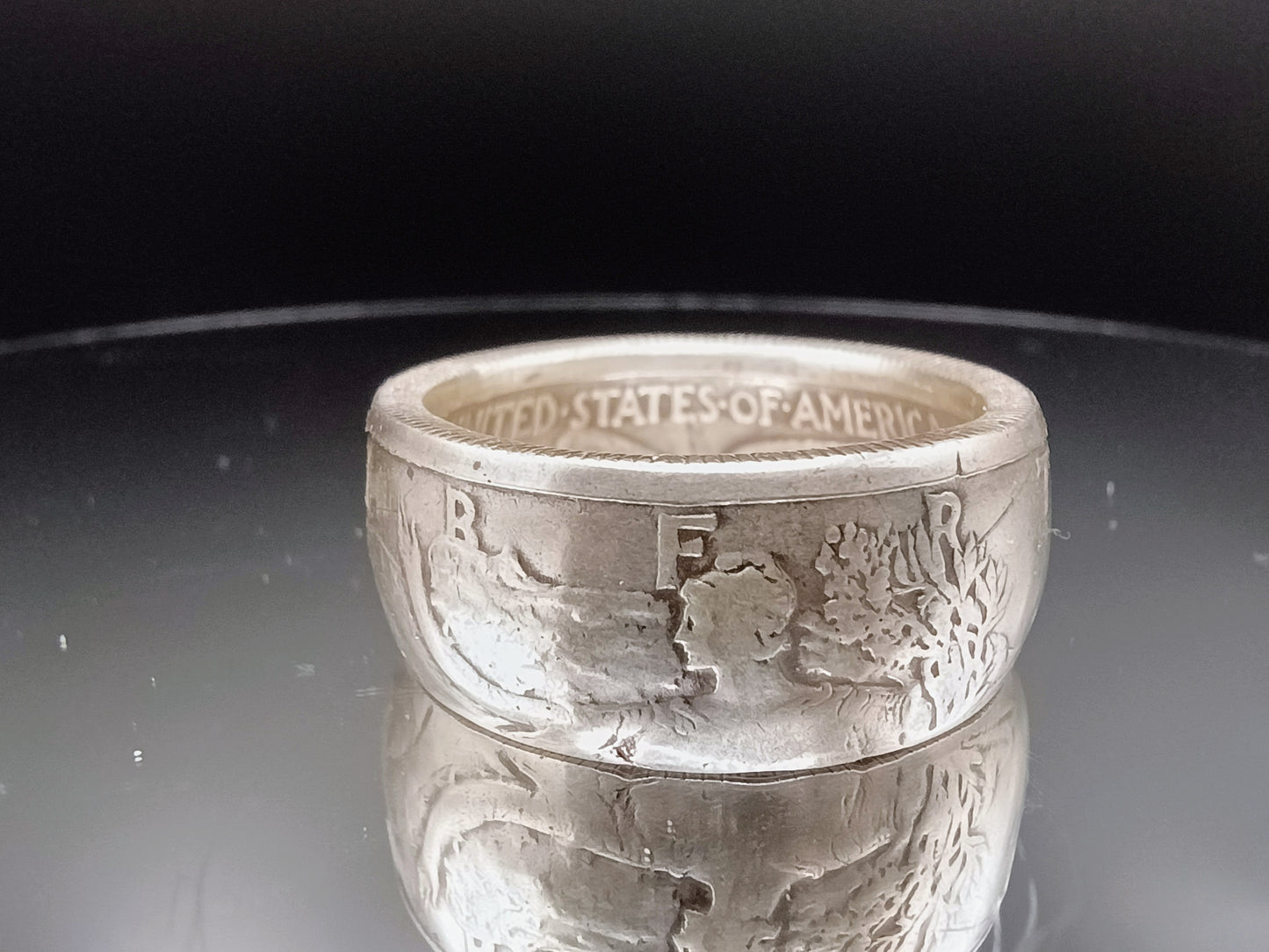 1946 Polished Walking Liberty Half Dollar Ring size 9.75