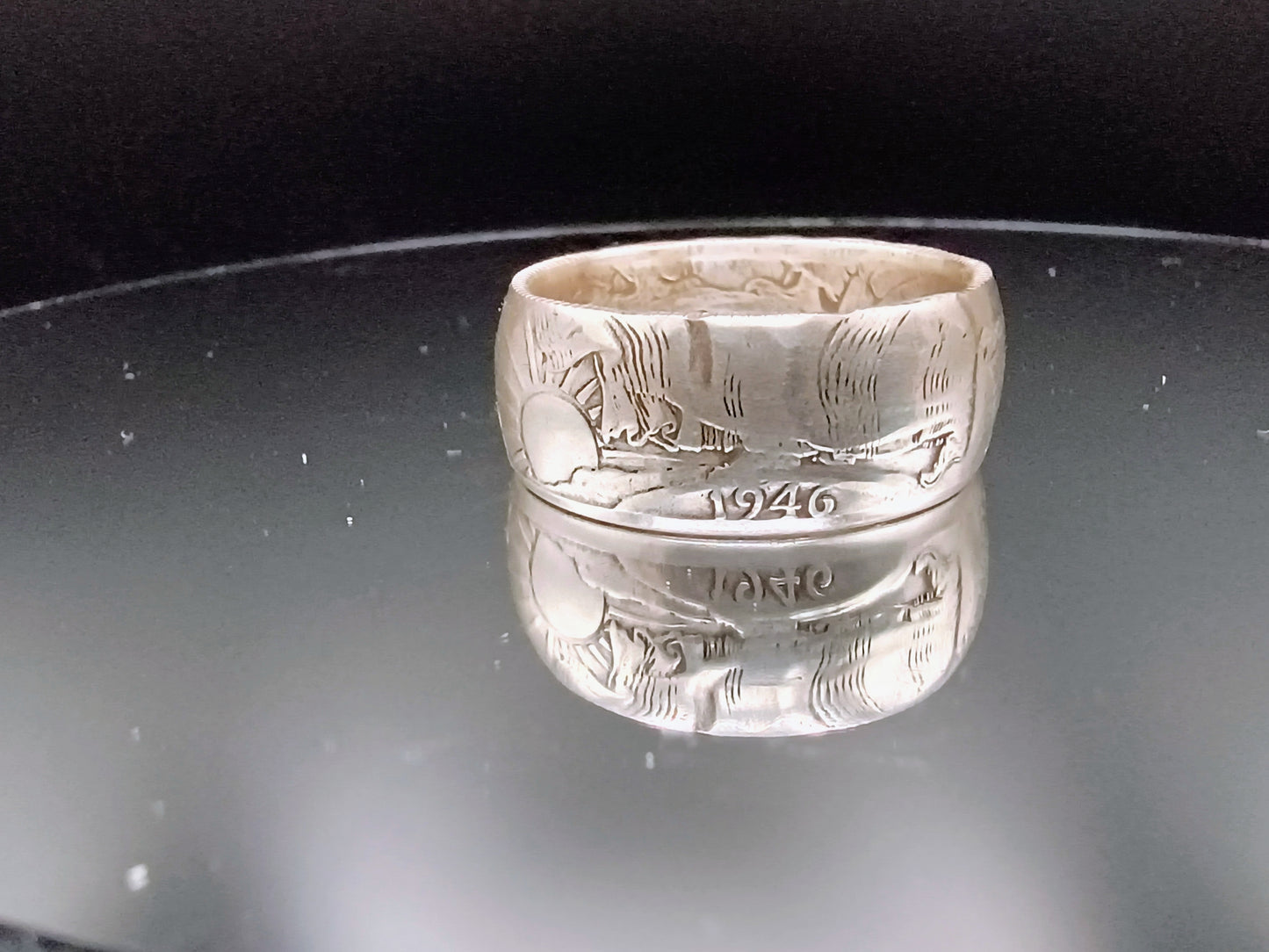 1946 Polished Walking Liberty Half Dollar Ring size 9.75