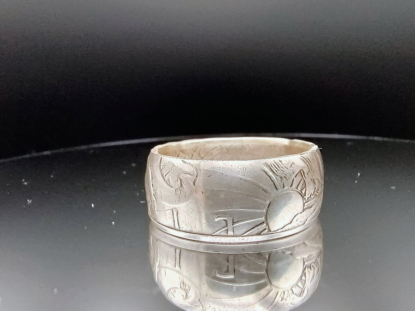1946 Polished Walking Liberty Half Dollar Ring size 9.75