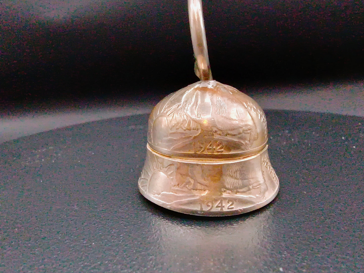 Double 1942 Walking Liberty Half Dollar Biker Bell 90% silver