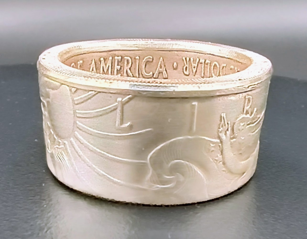 Silver Eagle/ Walking Liberty Ring