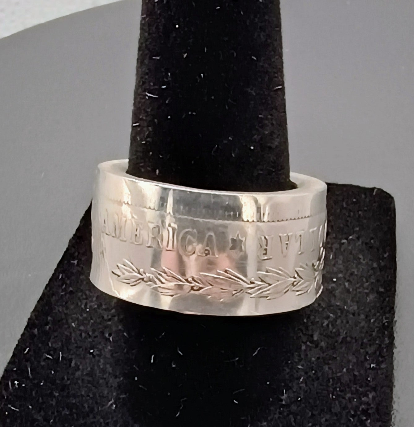 1883 Morgan Silver Dollar Ring Size 7.5