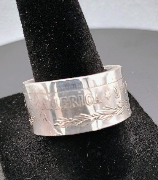 1883 Morgan Silver Dollar Ring Size 7.5