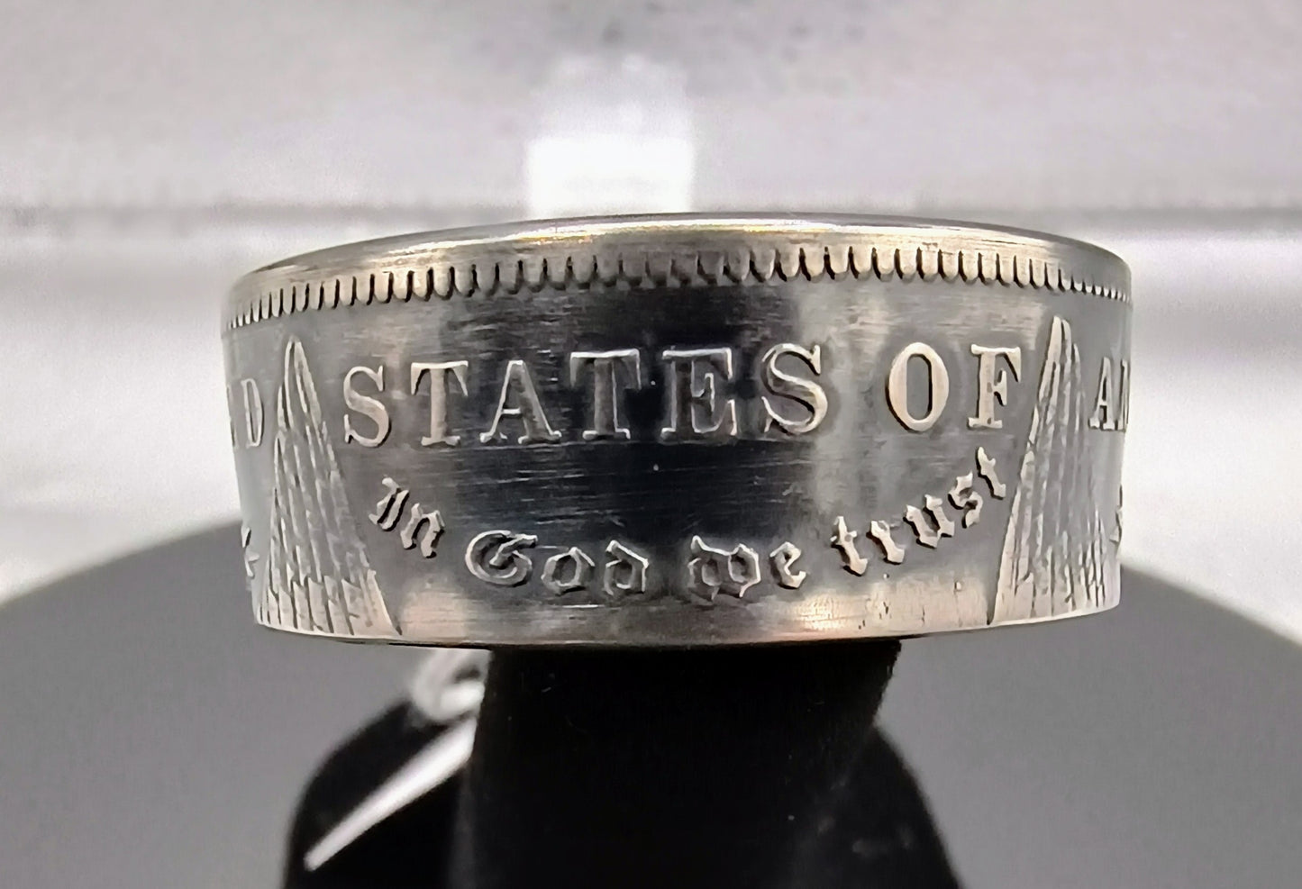 1878 S, Antiqued Morgan silver Dollar ring Size 12.5