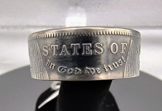 1878 S, Antiqued Morgan silver Dollar ring Size 12.5