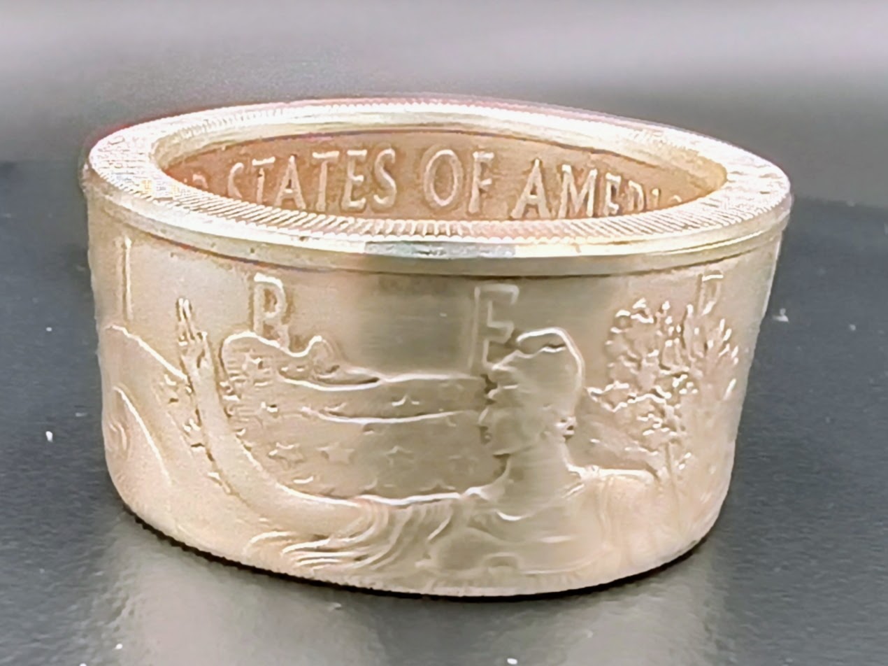 Silver Eagle/ Walking Liberty Ring