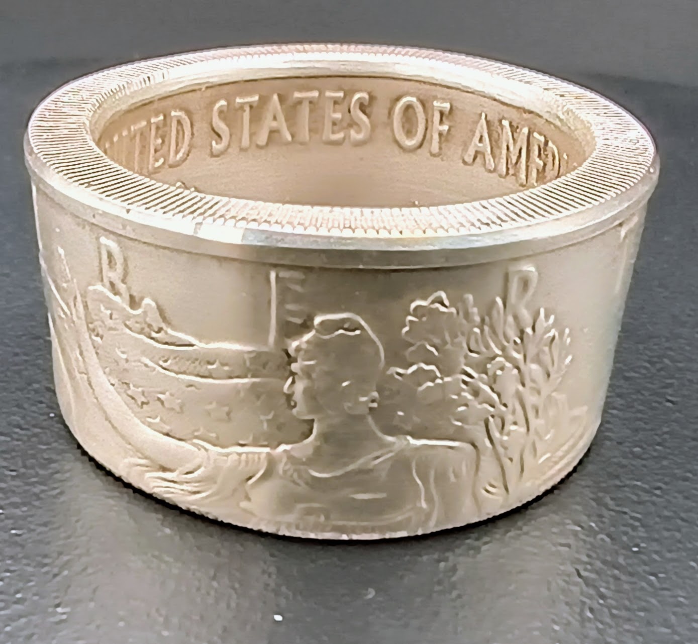 Silver Eagle/ Walking Liberty Ring